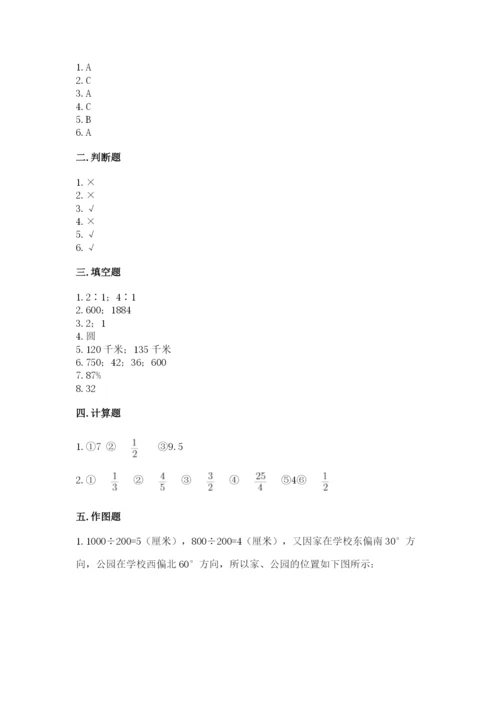 六年级上册数学期末测试卷附完整答案（名校卷）.docx