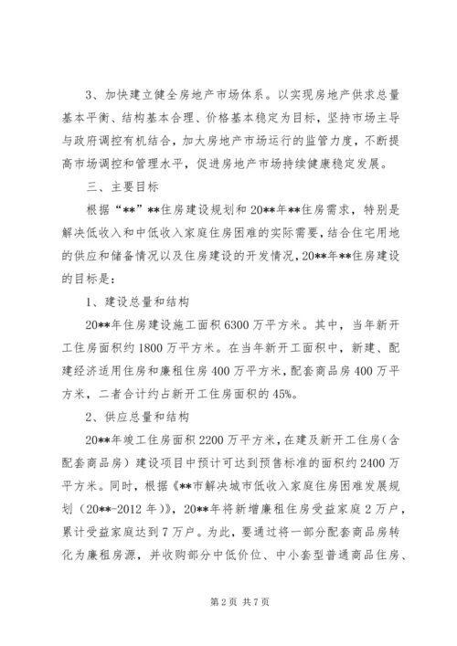 房管局住房建设计划.docx