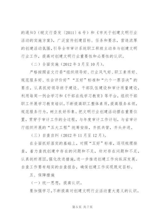审计局文明行业创建方案.docx