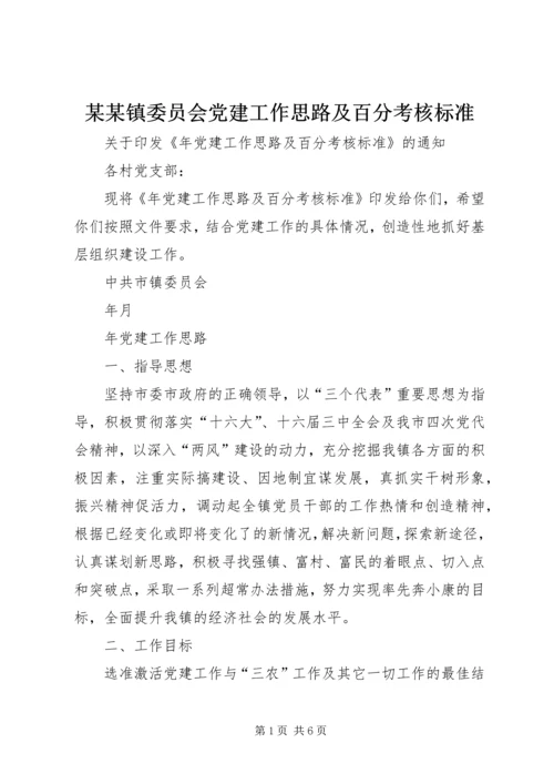 某某镇委员会党建工作思路及百分考核标准.docx
