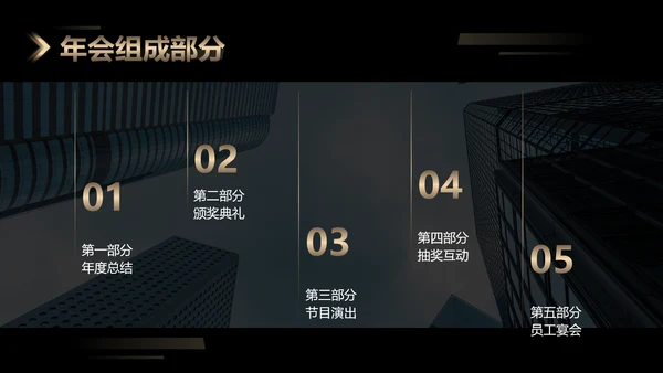 简约深色商务风年会策划提案