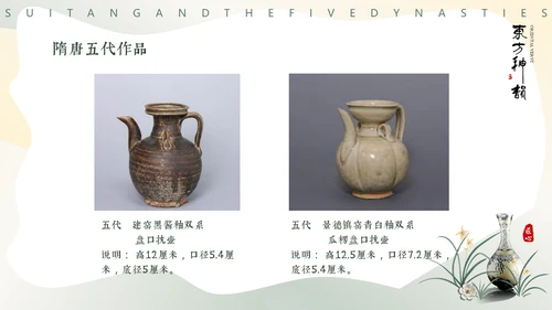 隋唐五代文化，陶瓷设计通用PPT模板