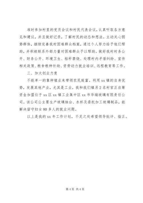 某村工作总结及工作计划范文.docx