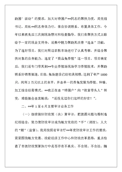 审计局机关建设工作半年总结