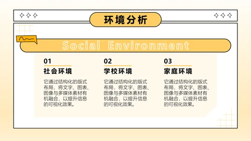 橙色插画风大学生职业生涯规划PPT模板