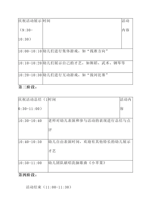 幼儿园大班元旦联欢方案