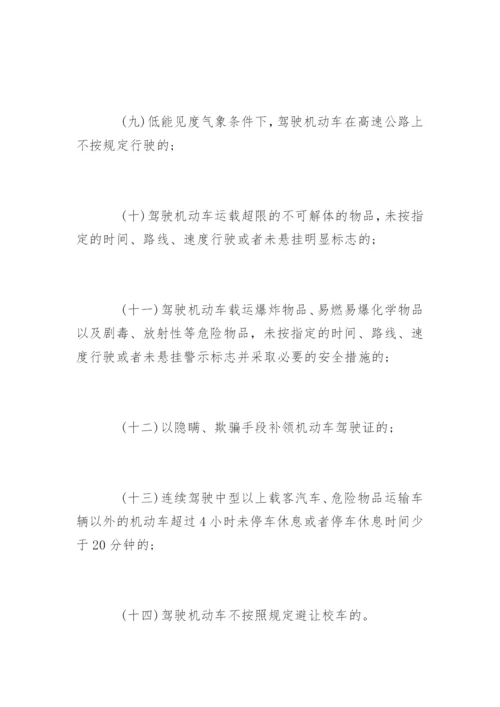 最新交通法规扣分准则.docx