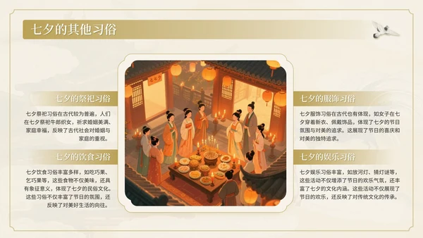 棕色中国风情牵七夕七夕文化讲座PPT模板