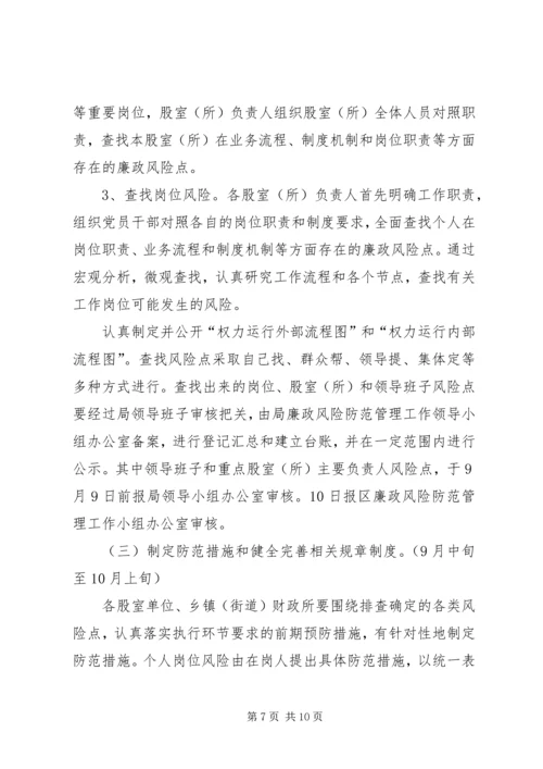 财政局廉政管理指导方案.docx