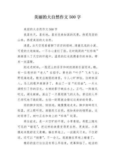 美丽的大自然作文500字.docx