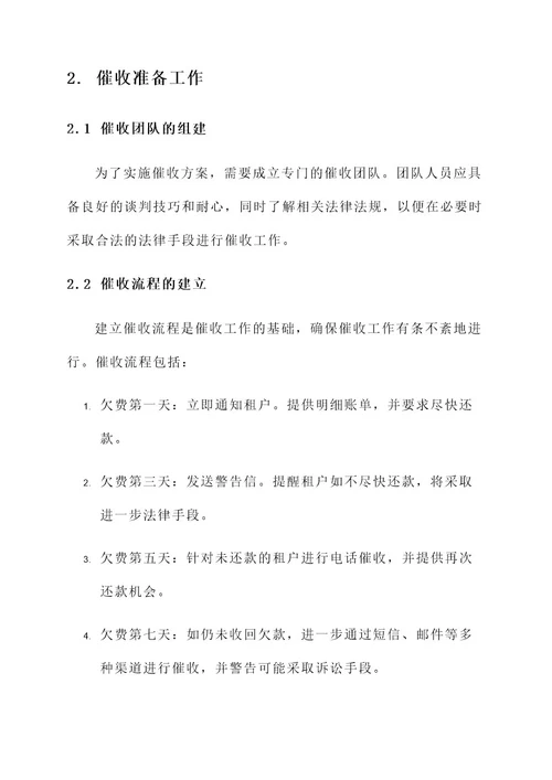 物业公司催收方案