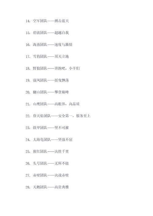 第二组团队名字和口号