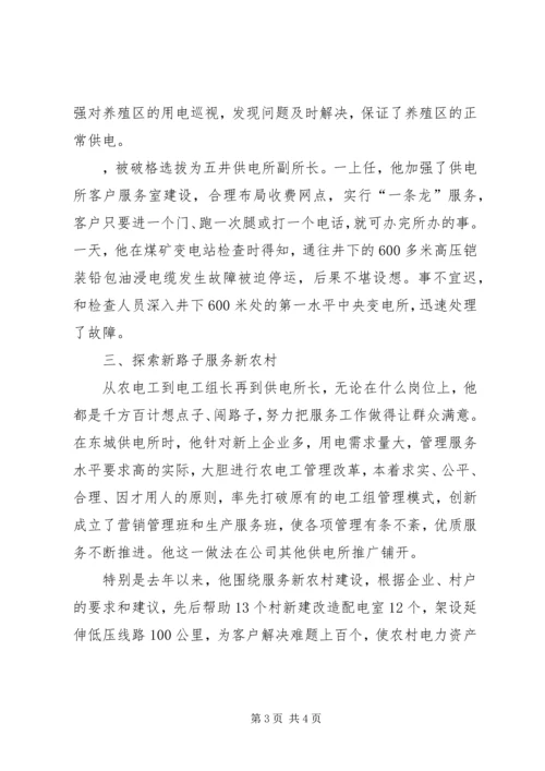 供电公司职工个人先进事迹材料 (2).docx