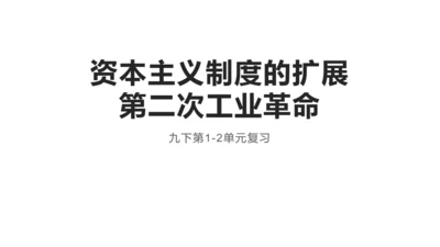 九年级下册第1-2单元  资本主义制度的扩展 复习课件