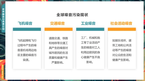 世界噪音日通用PPT模板