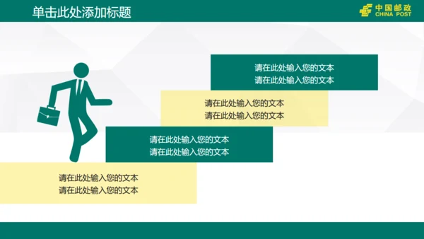 中国邮政储蓄银行工作汇报通用PPT模版