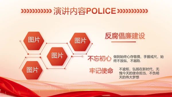 红色大气警察公安表彰大会动态PPT模板