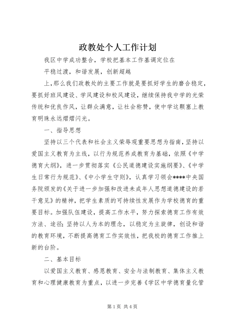 政教处个人工作计划.docx