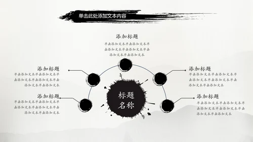古典中国风水墨太极武术太极拳PPT模板