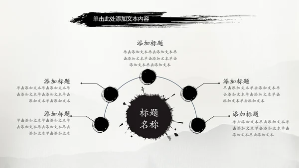 古典中国风水墨太极武术太极拳PPT模板