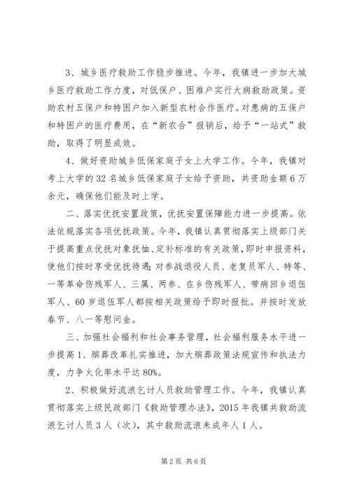 乡镇年度民政办工作总结暨工作计划.docx