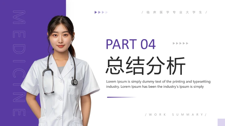 临床医学专业大学生职业生涯规划发展展示PPT模版