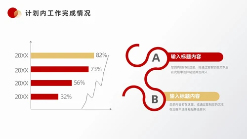 红色金色创意风个人年终总结ppt模板工作总结年终总结