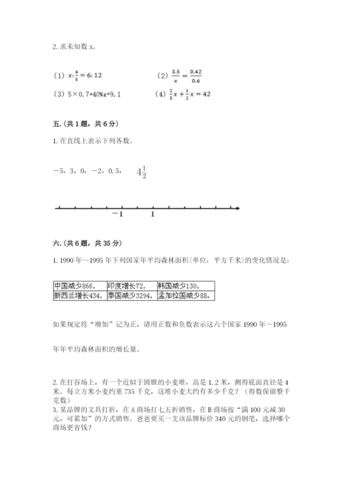 青岛版六年级数学下册期末测试题精品含答案.docx