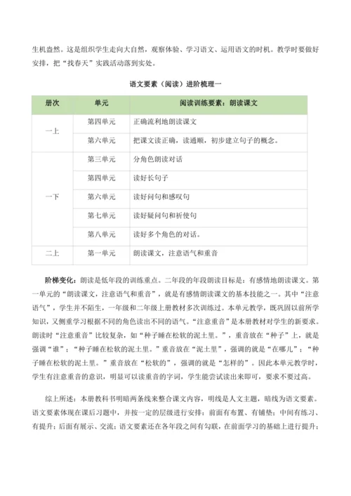 部编版语文二下第一单元（单元解读）教学设计