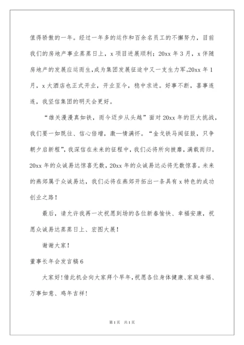 2022董事长年会发言稿15篇.docx