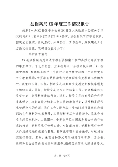 县档案局XX年度工作情况报告.docx