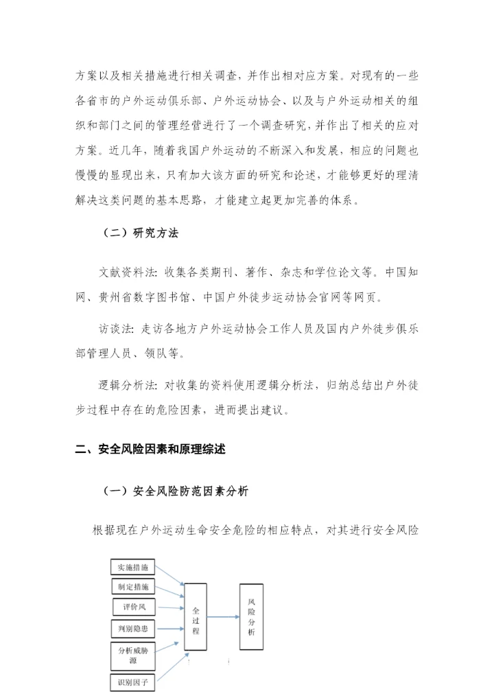 山地徒步运动的安全风险分析与防范研究.docx