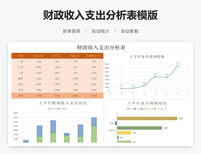财政收入支出分析表模版