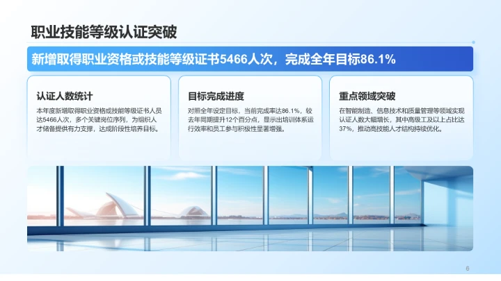 蓝色科技风人事部门半年数据汇报PPT模板