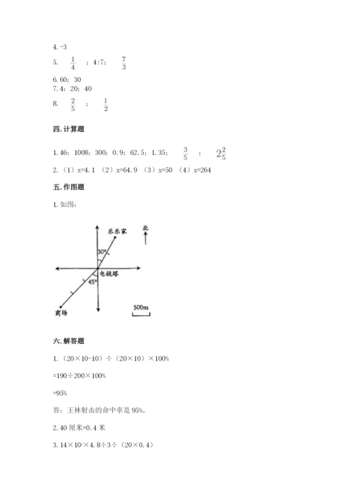 沪教版小学数学六年级下册期末检测试题（全优）.docx