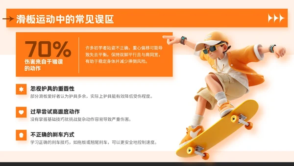 橙色潮流风夏日运动宣传活动PPT模板