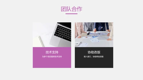 白紫色简约风IT年度工作总结