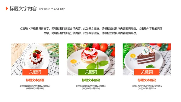 美食甜点下午茶烘培蛋糕动态PPT模板