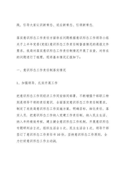 落实意识形态工作责任方面存在问题.docx