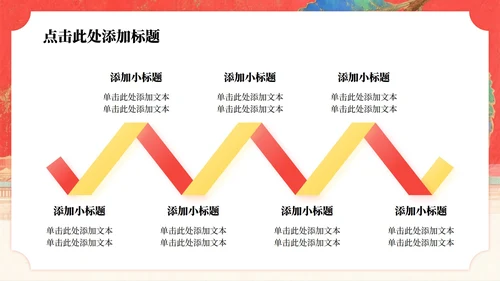 红色岩彩肌理长安的荔枝读书分享PPT模板