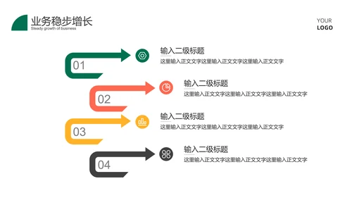 黄色扁平风清新总结汇报PPT模板