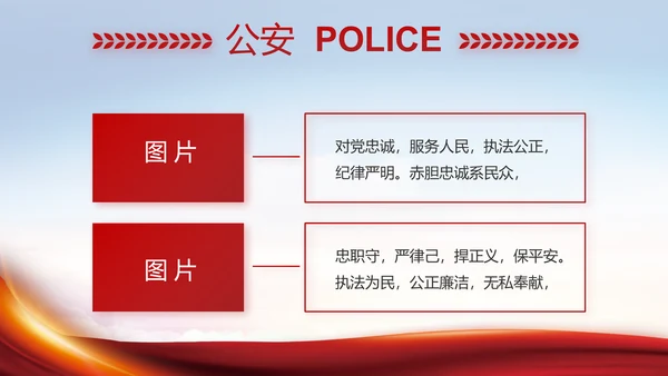 大气公安民警述职报告工作总结PPT动态模板