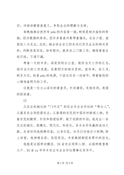 乡镇最美经济普查员先进事迹材料.docx