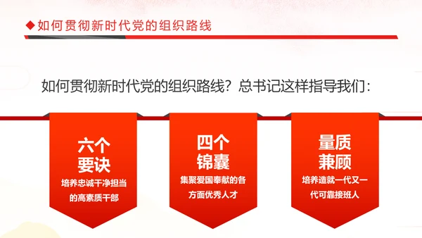 坚持贯彻落实新时代党的组织路线党课PPT