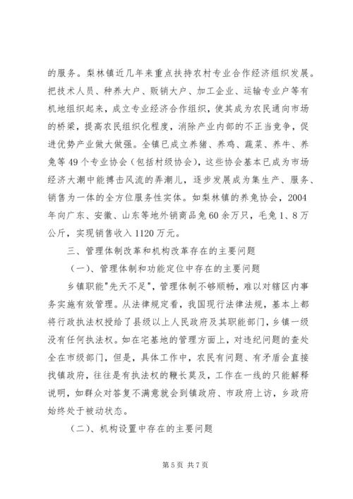 乡镇机构改革调研材料.docx