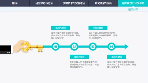 绿色渐变导航式动态毕业答辩通用PPT模板
