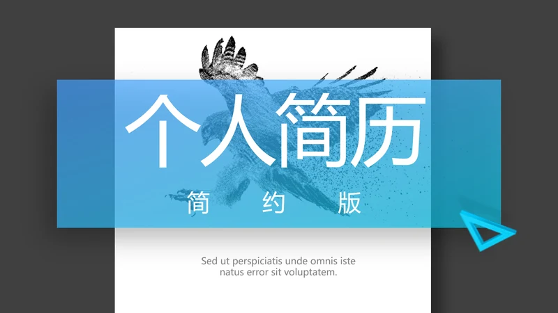 简约个人简历面试自我介绍岗位竞聘演讲PPT