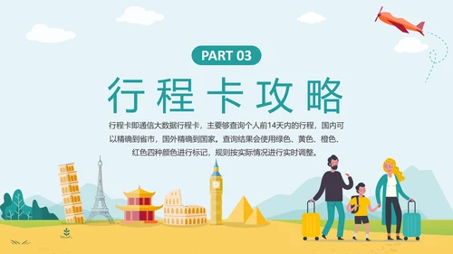 假期旅行疫情出行政策PPT模板
