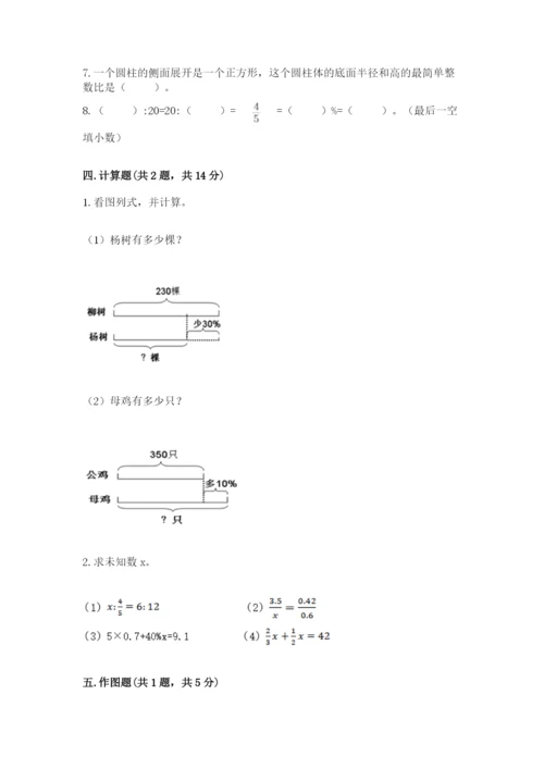 定西县六年级下册数学期末测试卷（模拟题）.docx
