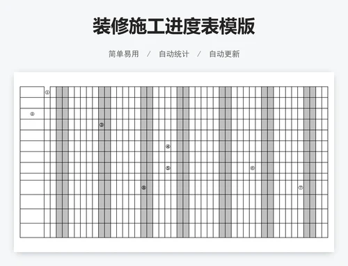 装修施工进度表模版